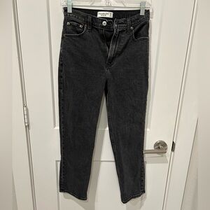 Abercrombie Ultra-High Rise Ankle Straight Jeans